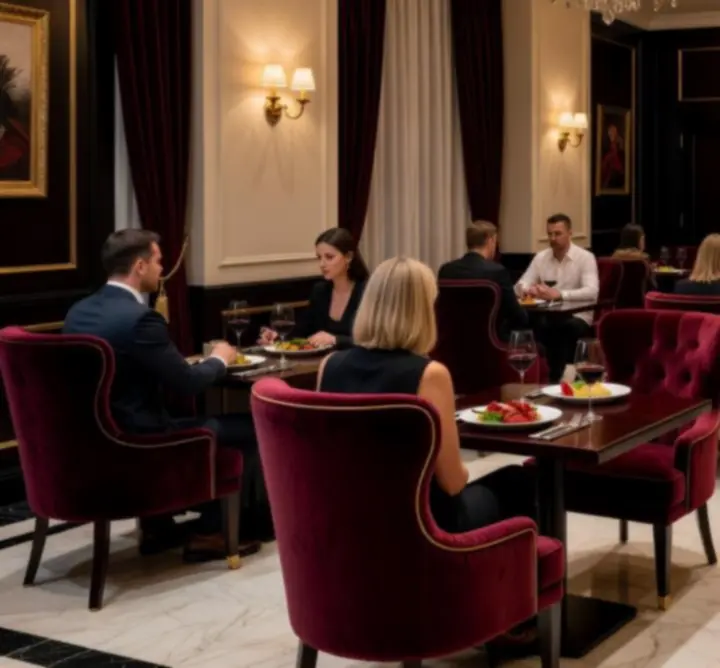 Elegáns éttermi fogás és pohárbor hangulatos lounge környezetben a Varazs Portalban.